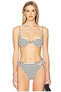 view 1 of 5 Tulip Bikini Top in Sailing Along Stripe