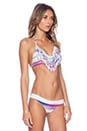 view 2 of 3 Audrey Fringe Bikini Top in Shell