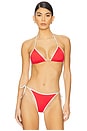 view 1 of 4 Lotus Bikini Top in Grapefruit & Cream