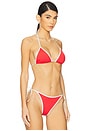 view 2 of 4 Lotus Bikini Top in Grapefruit & Cream