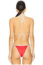 view 3 of 4 Lotus Bikini Top in Grapefruit & Cream