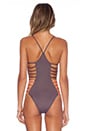 view 4 of 4 Wild Side One Piece Swimsuit in Pebble