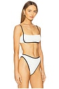 view 2 of 4 Hazel Bikini Top in Cream & Black