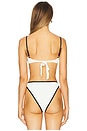 view 3 of 4 Hazel Bikini Top in Cream & Black
