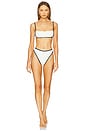 view 4 of 4 Nora Bitsy Bikini Bottom in Cream & Black