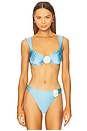 view 1 of 4 Stella Bikini Top in Seaspray & Cream