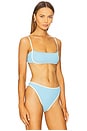 view 2 of 4 Hazel Bikini Top in Seaspray & Cream