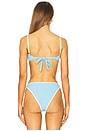 view 3 of 4 Hazel Bikini Top in Seaspray & Cream