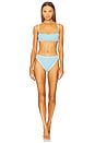 view 4 of 4 Hazel Bikini Top in Seaspray & Cream