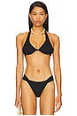 view 1 of 4 Eco Ocean Rib Isa Bikini Top in Black