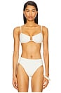 view 1 of 5 Eco Ocean Rib Peyton Bikini Top in Cream