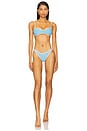 view 4 of 4 Bella Bikini Bottom in Seaspray & Cream