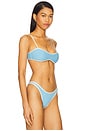 view 3 of 5 Selena Bikini Top in Seaspray & Cream