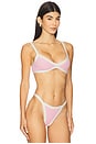 view 2 of 4 Taylor Bikini Top in Pink Sugar & Cream