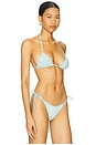 view 2 of 5 Kokomo Bikini Top in Light Aqua & Tourmaline
