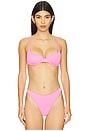 view 1 of 4 Belle Bikini Top in Hottest Pink