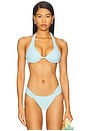 view 1 of 4 Eco Ocean Rib Isa Bikini Top in Tourmaline
