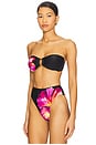 view 3 of 5 Jasper Bikini Top in After Midnight Hibiscus