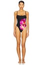 view 1 of 4 Holly One Piece Swimsuit in After Midnight Hibiscus