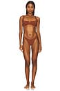 view 4 of 4 Donnie Bikini Bottom in Tobacco