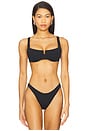view 1 of 4 Mako Bikini Top in Black