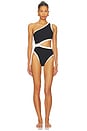 view 1 of 4 СЛИТНЫЙ КУПАЛЬНИК LOREN in Black & Cream