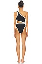 view 4 of 4 СЛИТНЫЙ КУПАЛЬНИК LOREN in Black & Cream