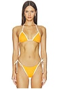 view 1 of 5 TOP BIKINI TRIANGULAR SALTY BLONDE in Citron & Cream