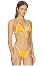 view 2 of 5 TOP BIKINI TRIANGULAR SALTY BLONDE in Citron & Cream