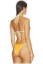 view 3 of 5 TOP BIKINI TRIANGULAR SALTY BLONDE in Citron & Cream