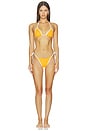 view 4 of 5 TOP BIKINI TRIANGULAR SALTY BLONDE in Citron & Cream