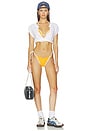 view 5 of 5 X Salty Blonde Banning Bikini Bottom in Citron & Cream