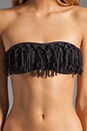 view 3 of 3 Knotted Fringe Dolly Bandeau in Black