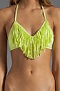 view 3 of 3 Audrey Fringe Halter in Citrus
