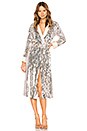 view 1 of 4 Sunset Boulevard Robe Dress in Silver Shells