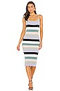 view 1 of 3 VESTIDO A MEDIA PIERNA ACANALADO FRUIT STRIPE in Multi