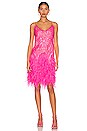 view 1 of 4 VESTIDO PROHIBITION in Electric Pink Sequin