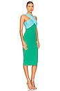 view 2 of 3 Midi Dress in Aqua & Emerald