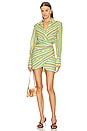 view 1 of 3 Future Looks Bright Wrap Dress in Bright Stripes