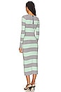 view 3 of 3 Knit Kate Dress in Mint Heather Grey Rugby Stripe