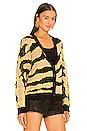 view 2 of 4 GILET ELECTRIC ZEBRA in Nude Chartreuse Black Nude
