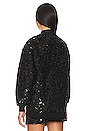 view 4 of 6 Grand Prix Long Bomber Jacket in Noir Cluster Shine