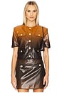 view 1 of 4 Paradis Pleather Jacket in Degrade Brown