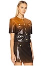 view 2 of 4 Paradis Pleather Jacket in Degrade Brown