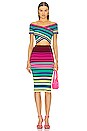 view 4 of 4 Oaxaca Skirt in Fuchsia Stripe Multi