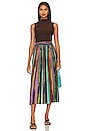 view 4 of 4 Painted Stripe Pleated Skirt in Painted Stripe Multi