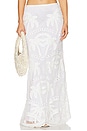 view 1 of 6 Bohemia Palms Slim Maxi Skirt in Pure White