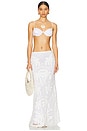 view 5 of 6 Bohemia Palms Slim Maxi Skirt in Pure White