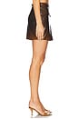 view 3 of 6 Paradis Mini Skirt in Degrade Brown