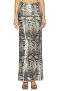 view 1 of 6 Maxi Slip Skirt in Desert Gloss Snake